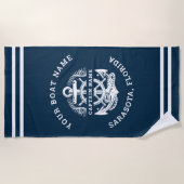 Your Name of Boat Anchor Strandtuch (Vorderseite)