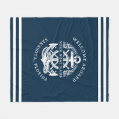 Your Name of Boat Ancient Anchor Fleecedecke (Vorderseite (Horizontal))