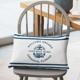 Your Name of Boat Ancient Anchor  Lendenkissen