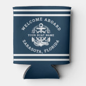 Your Name of Boat Vintage Anchor Dosenkühler (Vorderseite)