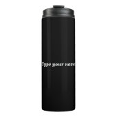 Your Name on Black Tumbler Thermosbecher (Vorderseite)