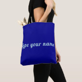Your Name on Blue Tote Bag Tasche (Von Nahem)