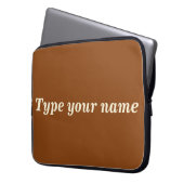 Your Name on Brown Laptop Sleeve (Vorderseite Links)