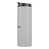 Your Name on Gray Tumbler Thermosbecher (Nach rechts gedreht)