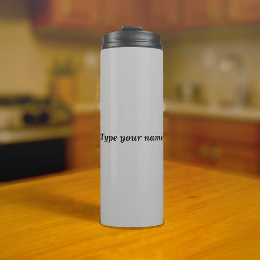 Your Name on Gray Tumbler Thermosbecher