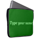 Your Name on Green Laptop Sleeve (Vorne Rechts)
