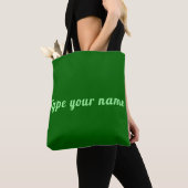 Your Name on Green Tote Bag Tasche (Von Nahem)