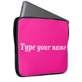Your Name on Pink Laptop Sleeve (Vorne Rechts)