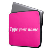 Your Name on Pink Laptop Sleeve (Vorderseite Links)
