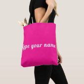 Your Name on Pink Tote Bag Tasche (Von Nahem)