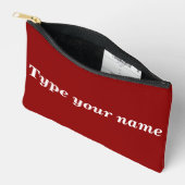 Your Name on Red Pouch Zubehörtasche (Offen)
