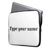 Your Name on White Laptop Sleeve (Vorderseite Links)