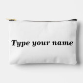 Your Name on White Pouch Zubehörtasche (Vorderseite)