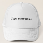 Your Name on White Trucker Cap Truckerkappe (Vorderseite)