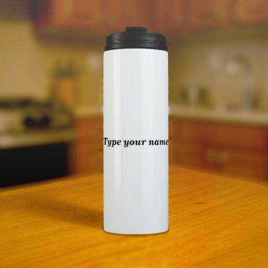 Your Name on White Tumbler Thermosbecher