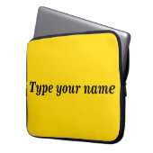 Your Name on Yellow Laptop Sleeve (Vorderseite Links)