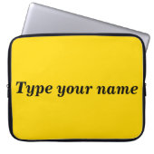 Your Name on Yellow Laptop Sleeve (Vorderseite)