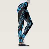 Your name pattern monogram blue red black colour leggings (Rechts)