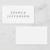 Your Name Professional Creative Plain Black White Begleitkarte (Vorne/Hinten)