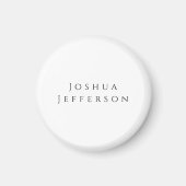 Your Name Professional Creative Plain Black White Magnet (Vorne)