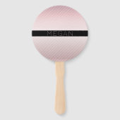 Your Name Thin Rose Schatten & White Stripes Fächer (Rückseite)