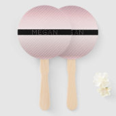 Your Name Thin Rose Schatten & White Stripes Fächer (Vorne und Hinten)