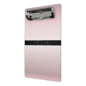 Your Name Thin Rose Schatten & White Stripes Mini Klemmbrett (Gewinkelt2)