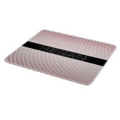 Your Name Thin Rose Schatten & White Stripes Schneidebrett (Ecke)