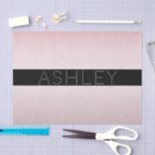 Your Name Thin Rose Schatten & White Stripes Seidenpapier (Handwerk)