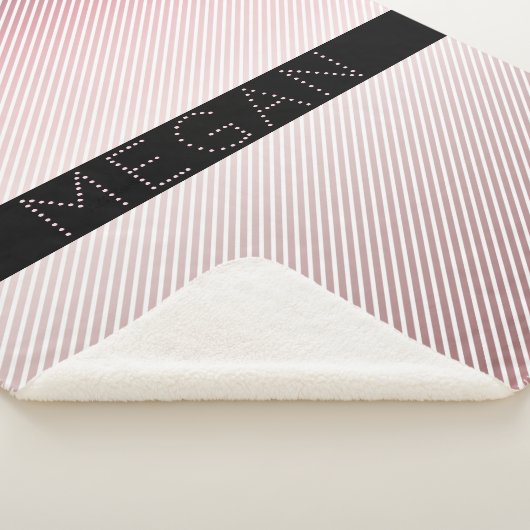 Your Name Thin Rose Schatten & White Stripes Sherpadecke (3/4)