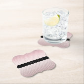 Your Name Thin Rose Schatten & White Stripes Untersetzer (Vor Ort)