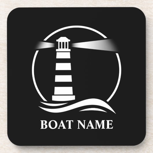 Your Name with Classic Lighthouse Getränkeuntersetzer (Vorderseite)