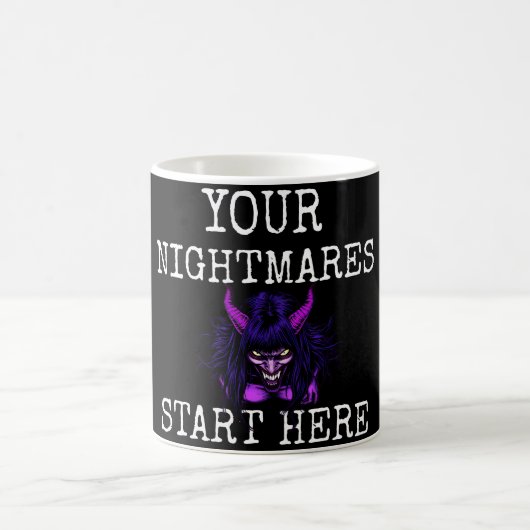Your nightmares start here , HorrorArt  Kaffeetasse (Mittel)