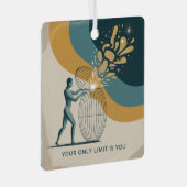 Your Only Limit Is You Ornament Aus Metall (Vorderseite Rechts)