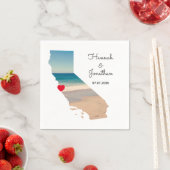 Your Own California Wedding Photo Serviette (Beispiel)