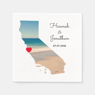Your Own California Wedding Photo Serviette