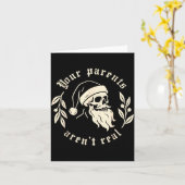 Your Parents Aren't Real Funny Santa Christmas Xma Karte (Gelbe Blume)