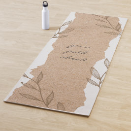 Your path ahead on a brown and white yogamatte