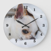 Your pet dog puppy custom photo chihuahua große wanduhr (Vorderseite)