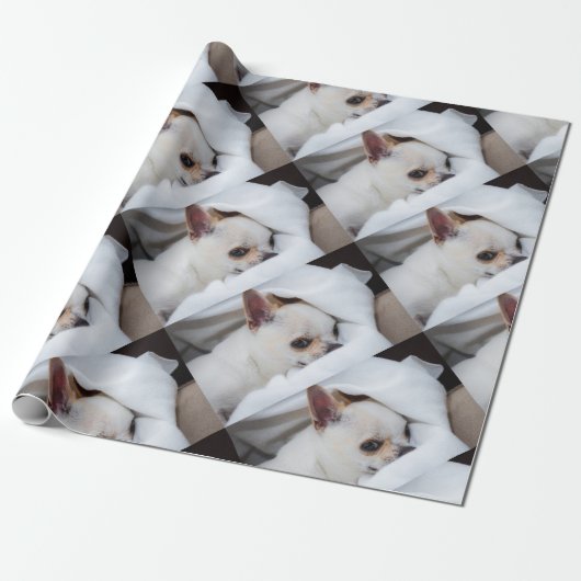 Your pet dog puppy custom photo chihuahua pattern geschenkpapier (Ungerollt)