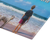 Your Pet Photo Cutting Board with Custom Text Schneidebrett (Ecke)