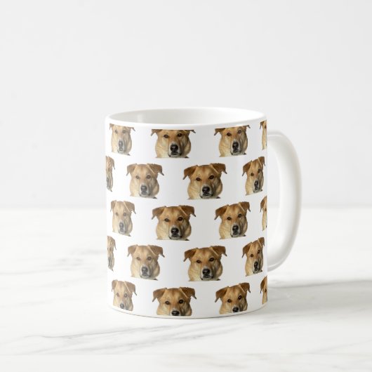 Your Pet Photo Dog Cat Custom Funny Cute Kaffeetasse (VorderseiteRechts)