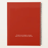 Your Pet Photo, Name, Red Background, Spiral Planer (Rückseite)