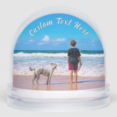 Your Pet Photo with Custom Text Personalized Schneekugeln (Vorderseite)