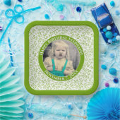 Your Photo 55 Random Number Pattern Green/White  Pappteller (Party)