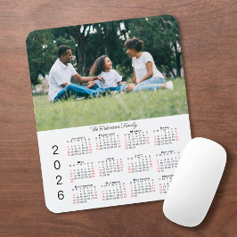Your Photo and Name 2026 Calendar Mousepad