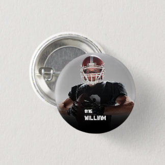 Your Photo Custom Football or Your Sport Round But Button
