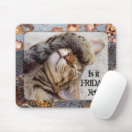 Your Photo Funny Cat Friday Feeling Mouse Pad Mousepad (Mit Mouse)