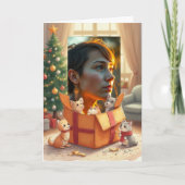 Your Photo Gift from Pets Holiday Greeting Card Karte (Vorderseite)