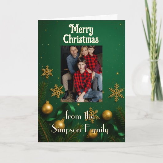 Your photo here Personalized Family Christmas Card Karte (Vorderseite)